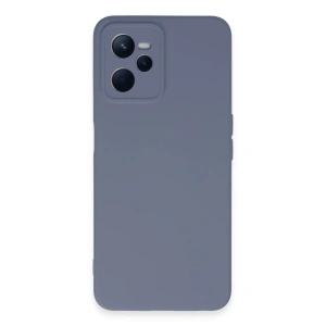 Realme C35 Kılıf Nano İçi Kadife Silikon - Gri