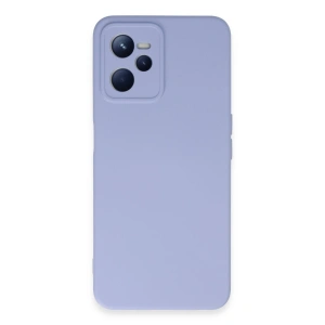 Realme C35 Kılıf Nano İçi Kadife Silikon - Lila
