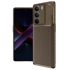 Realme C75 4g Auto Focus Karbon Kapak - Kahverengi