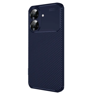 Realme Note 60 Kılıf Auto Focus Karbon Kapak - Lacivert