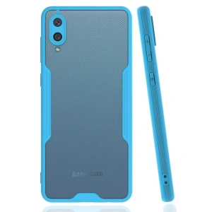 Samsung Galaxy A02 Kılıf Platin Silikon - Mavi