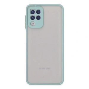 Samsung Galaxy A22 Kılıf Montreal Silikon Kapak - Turkuaz
