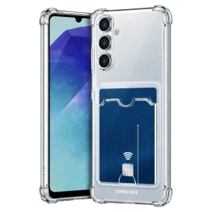 Samsung Galaxy A27 Kılıf Kart Şeffaf Silikon - Şeffaf