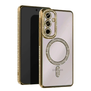 Samsung Galaxy A56 Joke Simli Magneticsafe Kılıf - Gold