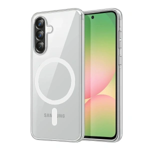 Samsung Galaxy A57 5g Combo Sert Şeffaf Magsafe Kapak - Şeffaf