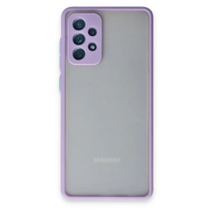 Samsung Galaxy A72 Kılıf Montreal Silikon Kapak - Mor
