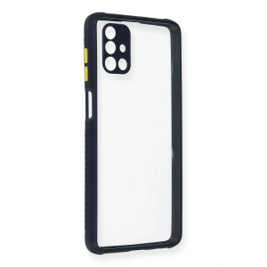 Samsung Galaxy M51 Kılıf Miami Şeffaf Silikon - Lacivert