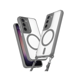 Samsung Galaxy S23 Kılıf Enka Magsafe Silikon Kılıf - Titan Gri