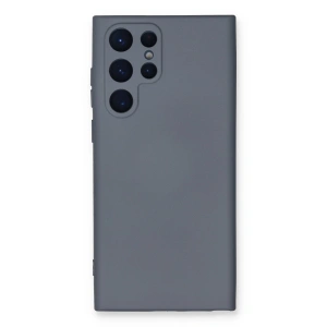 Samsung Galaxy S23 Ultra Kılıf Nano İçi Kadife Silikon - Gri