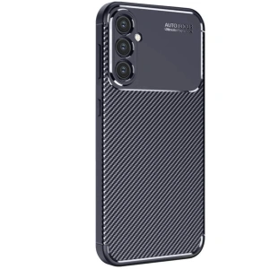 Samsung Galaxy S25 Kılıf Auto Focus Karbon Kapak - Lacivert