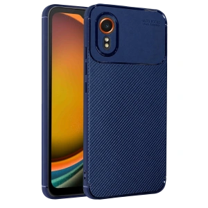 Samsung Galaxy Xcover 7 Kılıf Auto Focus Karbon Kapak - Lacivert