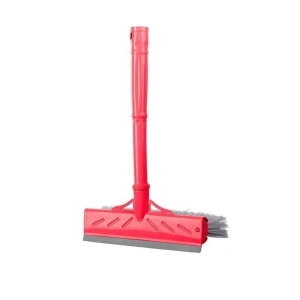 Sepet Dolusu® Çok Amaçlı 22 Cm Fırçalı ve Silikon Çekçekli Ev Araba Cam Temizleyici Fırça