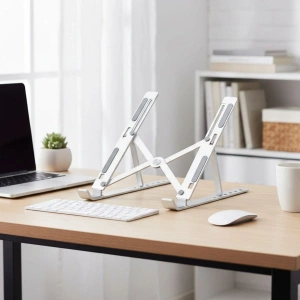 Sepet Dolusu® Plastik Katlanır Tablet Standı – Ayarlanabilir Açılı, Taşınabilir Masaüstü Telefon ve Tablet Tutucu Stand