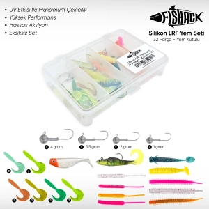 Silikon LRF Yem Seti - 32 Parça - Yem Kutulu - Fishack (2001)