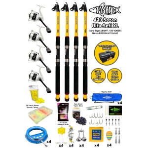 Tam Takım Sazan Olta Seti - 4lü Set - XL - 3.60MT/50-100GR