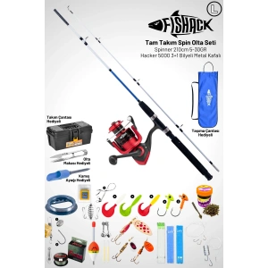 Tam Takım Spin Olta Seti - 210cm Kamış 5-30GR / 5000lik 3+1BB Makine - L - At-Çek Olta Takımı