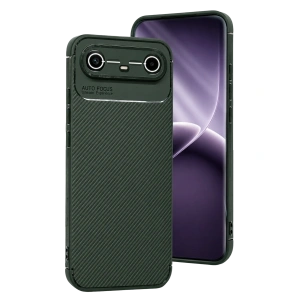 Tecno Spark Slim 5g Auto Focus Karbon Kapak - Koyu Yeşil