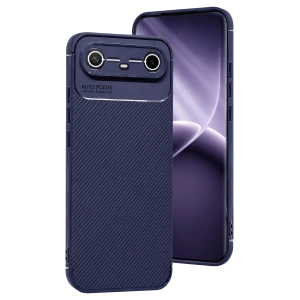 Tecno Spark Slim 5g Auto Focus Karbon Kapak - Lacivert