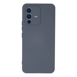 Vivo V23 5g Kılıf Nano İçi Kadife Silikon - Gri
