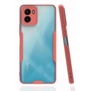 Vivo Y15s Kılıf Platin Silikon - Pembe