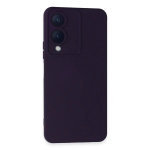 Vivo Y17s Kılıf Nano İçi Kadife Silikon - Mor