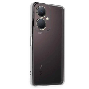 Vivo Y27 Kılıf Razer Lensli Silikon - Gümüş