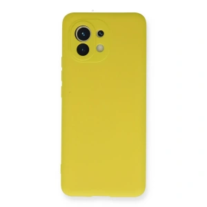 Xiaomi Mi 11 Kılıf Nano İçi Kadife Silikon - Sarı