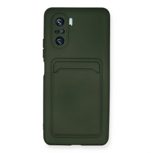 Xiaomi Mi 11i Kılıf Kelvin Kartvizitli Silikon - Koyu Yeşil