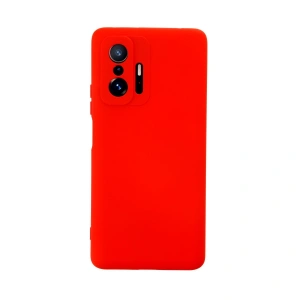 Xiaomi Mi 11t Pro Kılıf Nano İçi Kadife Silikon - Kırmızı