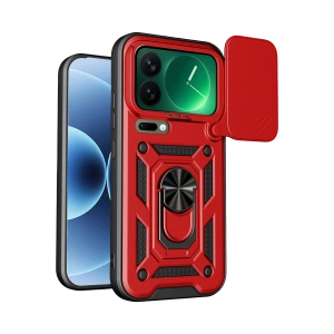 Xiaomi Mi 17 Pro Max Pars Lens Yüzüklü Silikon - Kırmızı
