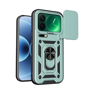 Xiaomi Mi 17 Pro Max Pars Lens Yüzüklü Silikon - Yeşil
