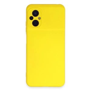 Xiaomi Poco M5 Kılıf Nano İçi Kadife Silikon - Sarı