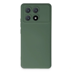 Xiaomi Poco X6 Pro Kılıf Nano İçi Kadife Silikon - Koyu Yeşil