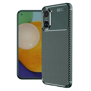 Xiaomi Poco X7 Pro Kılıf Auto Focus Karbon Kapak - Koyu Yeşil