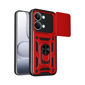 Xiaomi Poco X8 Pro Max Pars Lens Yüzüklü Silikon - Kırmızı