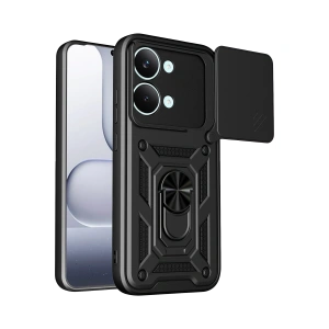Xiaomi Poco X8 Pro Max Pars Lens Yüzüklü Silikon - Siyah