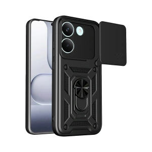 Xiaomi Poco X8 Pro Pars Lens Yüzüklü Silikon - Siyah
