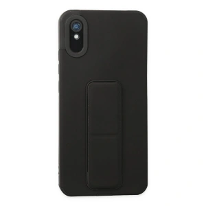 Xiaomi Redmi 9a Kılıf Mega Standlı Silikon - Siyah
