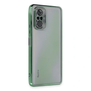 Xiaomi Redmi Note 10 Pro Kılıf Razer Lensli Silikon - Yeşil
