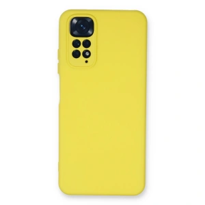 Xiaomi Redmi Note 11 Kılıf Nano İçi Kadife Silikon - Sarı