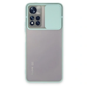 Xiaomi Redmi Note 11t Kılıf Palm Buzlu Kamera Sürgülü Silikon - Turkuaz