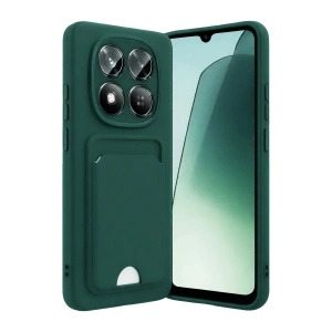 Xiaomi Redmi Note 15 4g Kelvin Kartvizitli Silikon - Koyu Yeşil