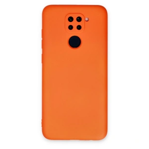 Xiaomi Redmi Note 9 Kılıf Nano İçi Kadife Silikon - Turuncu