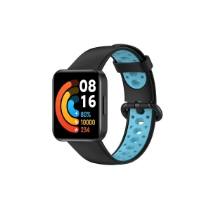 Xiaomi Redmi Watch 2 Spor Delikli Kordon (saat Değildir) - Siyah-mavi