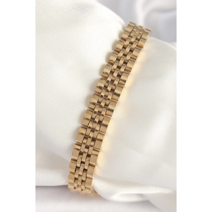 316L Çelik Gold Renk Zincir Model Erkek Bileklik