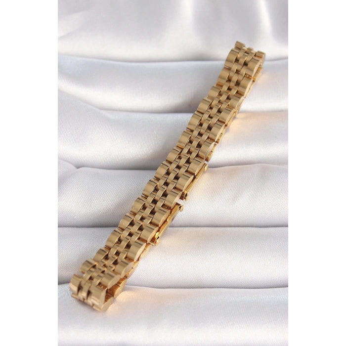 316L Çelik Gold Renk Zincir Model Erkek Bileklik
