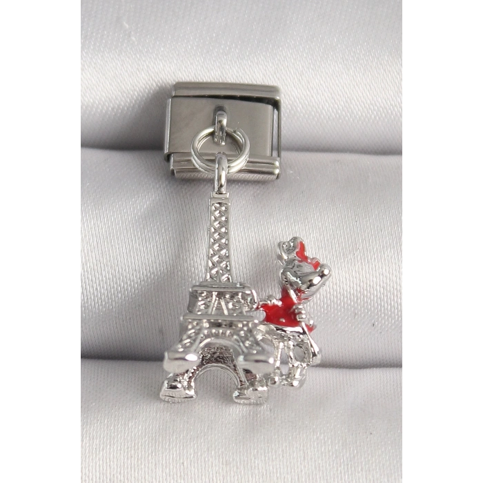 316L Çelik Gümüş Renk Eyfel Kulesi Modeli Nomination Charm