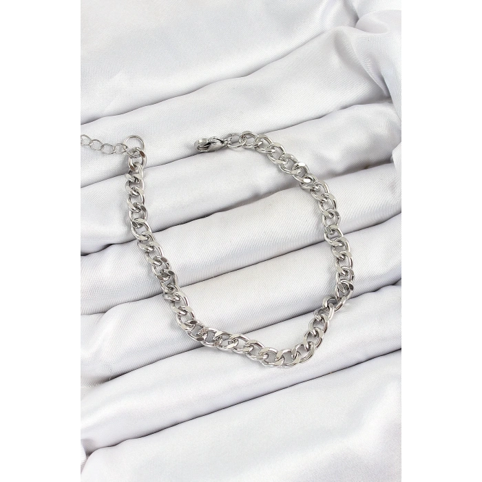 316L Çelik Gümüş Renk Zincir Erkek Bileklik