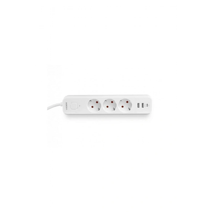 Akım Korumalı 3’lü Priz 2xusb 1xtype-c 3680w Girişli Uzatma Kablolu Priz Ftr16