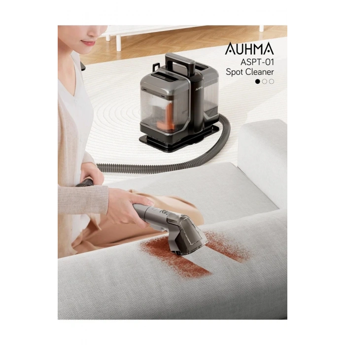 Auhma Koltuk Ve Halı Yıkama Makinesi 2 Başlıklı Leke Çıkarıcı 450 Watt Beyaz